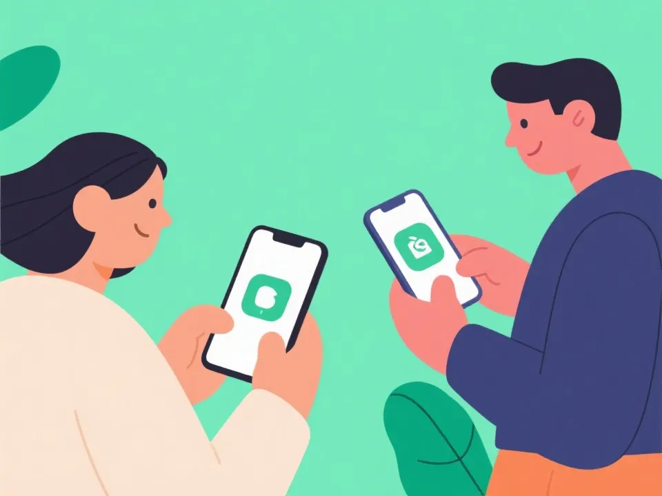 移动端便捷体验插画