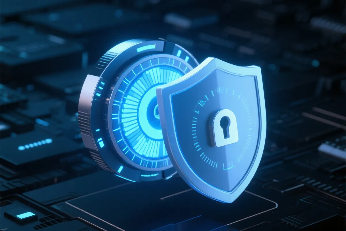 象征数据安全与隐私保护的抽象盾牌图标